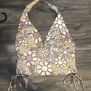 Gently Used Flower Print Halter Top